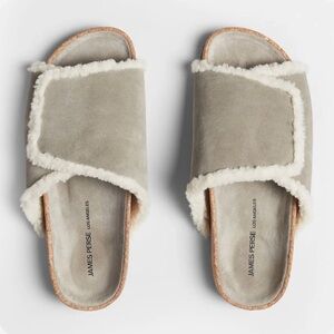 NWOT: James Perse Women's Suede Shearling Slides